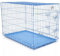 Cozy Pet Dog Cage 48 Inch 122cm Puppy Crate in Blue with Easy-to-Clean Removable ABS Tray and 2 Lockable Doors Model DCP48BL
