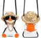 Sibba Coole schwingende Ente Auto Hängende Ornament Niedliche Auto Dekor Ente On Swing Anhänger Rückansicht Spiegel Innenraum Zubehör Lustige Swinging Duck LKW Dekoration für Frauen Männer Weihnachten