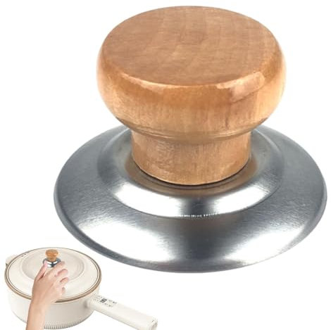 Imtrub Pomello in legno per coperchio della pentola, maniglie di ricambio per coperchio della pentola da cucina, manico di ricambio per casa e ristorante