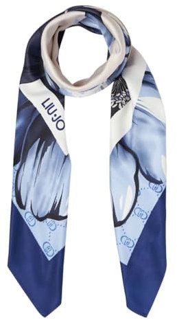LIU JO Foulard Blumen 90x90 cm, 93953 Blauer Sodalith, Halstuch