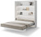 Friderik Bed Concept BC-13 Wandklappbett Vertikal Schrankbett mit Matratze und mit LED-Beleuchtung, 180x200 cm (Weiß Hochglanz)