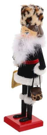 Cabilock Hand-painted Wooden Nutcracker Decoration for Women Christmas Holiday Nutcracker Figurine Soldier Puppet Ornament Store for Xmas Party and Home Decor