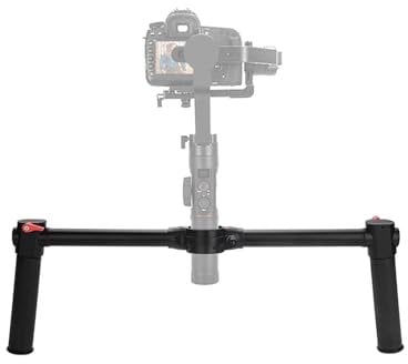 Qukaim Aluminum Alloy Gimbal Stabilizer Dual Handheld Grip for Crane 2, Camera Handle Grip, Stabilizer Handle Grip, Lightweight, Profional, Adjustable