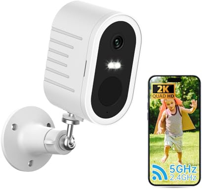 Security Cameras Wireless Outdoor, 2K Battery Powered WiFi Cameras for Home Security , Surveillance Camera AI Motion Detection Spotlight Siren Alarm, Color Night Vision, 2-Way Talk, IP66 Waterproof