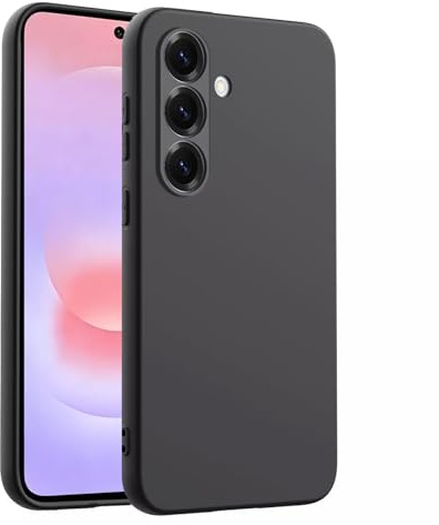 betterfon Hülle für Samsung Galaxy A57 mit Kameraschutz, Ultra Dünne Weiche Stoßfest Schutzhülle Flexible TPU Matte Schwarz Handyhülle Kratzfest Case Cover