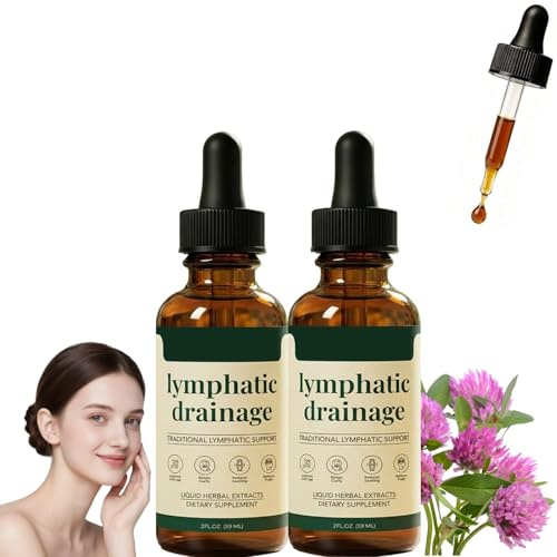 Linfia Drenaggio Linfatico, Drenaggio Linfatico, Formula Erboristica Naturale, per Donne e Uomini Gocce di Benessere peril Drenante Linfatico, 59ML (2pc)