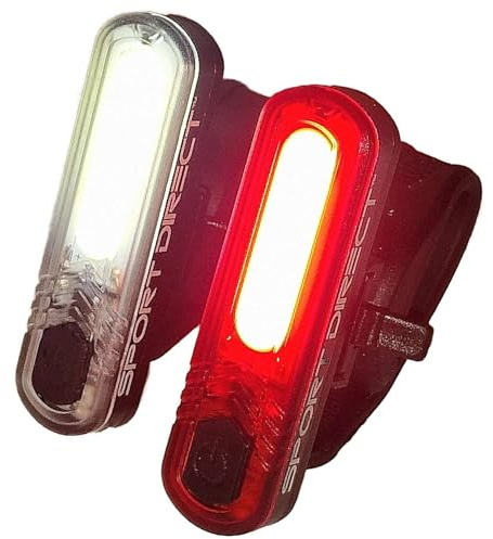 Sport Direct™ Superbright 130 Lumens Front/Rear Bicycle/Bike USB Rechargeable set. 20xCOB LED's Visibility 800m+ IPX8 Waterproof *SEE 360 VIDEO*