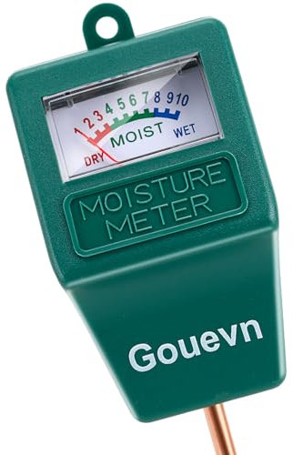 Gouevn Misuratore di umidità del suolo, misuratore di umidità delle piante, per interni ed esterni, igrometro con sensore di umidità, kit per test del suolo per giardino, fattoria, prato (senza