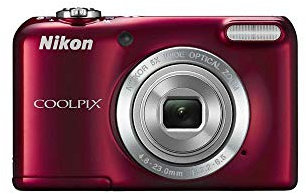 Nikon COOLPIX L27 Compact Digital Camera - Red (16.1MP, 5x Optical Zoom) 2.7 inch LCD (Renewed)