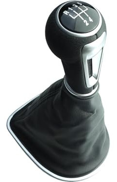 Newtown2700-parts Schaltknauf 5 Gang + Schaltmanschette + Rahmen kompatibel für Seat Leon II 2005-2012, Toledo III 5P2 2004-2009, Altea 5P1 2004-2010, Altea XL 5P5 2006-2015