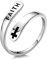 Verstellbarer Kreuz-Glaubens-Wickelring aus 925er Sterlingsilber für Frauen und Männer Christlicher Stapelmittel finger Offene Ringe Religion Schmuck Mode Geschenk Geburtstag Bff