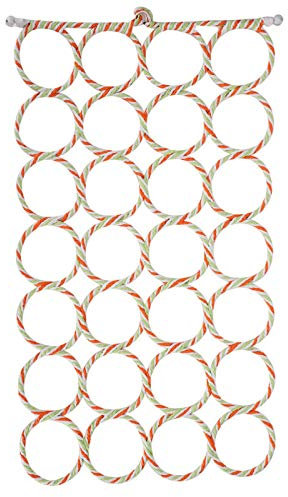 YOUTHINK Vogelkletternetz Papagei Schaukel Spielzeug Faltkletterseil Vögel Barsch Modern 26 x 16 Zoll 2 Level Multicolor Wandmontage