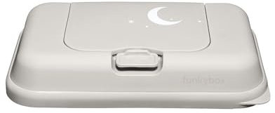 funkybox FBTG44 Feuchttücher Aufbewahrungsbox ToGo für unterwegs Mond und Sterne sandbeige matt