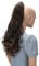 CAISHA 60cm Haarteil Ponytail Zopf Pferdeschwanz Haarverlängerung Voluminös Leicht Gewellt Braun Mix H509