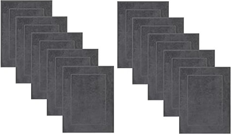 Betz 10 Stück Badvorleger Badematte Badteppich Duschvorleger Frottee Premium 100% Baumwolle Größe 50x70 cm Qualität 650g/m² Farbe anthrazit