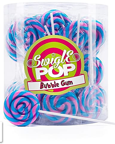 Spirallollies | Mini Lutscher | Swingle Pop Bubble Gum |12gx50 Stk.