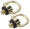 Foto&Tech Stainless Steel 1/4-20 Rubber Padded D Ring Screw, D-Shaped Ring Camera Sling Screw for Shoulder Straps, Wrist Straps, Selfie Sticks, Gimbals (2 Pieces, Gold)
