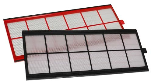 vhbw set di filtri compatibile con Zehnder ComfoAir 350, 550 sistema di ventilazione - Filtri G4 / F7 (2 pzz.), 50 x 17 x 1 cm, bianco/rosso/nero