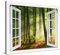 PICANOVA – Leinwandbild Schöner Sonnenaufgang Fenster 80x60cm – Premium Leinwanddruck – Wandbild Kunstdruck Auf 2cm Holz-Keilrahmen Für Schlaf- Und Wohnzimmer Wanddekoration – Kollektion Wald