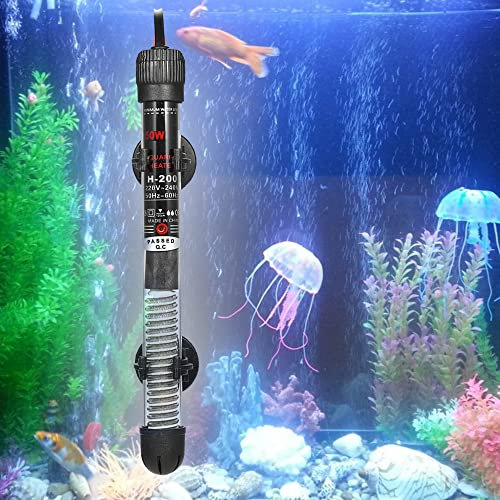Ailgely Réchauffeur D'aquarium Chauffe Eau Aquarium Mini Chauffage Aquarium Submersible,Tige Chauffante, pour Le Réglage de la Température de L'aquarium en Verre 50W