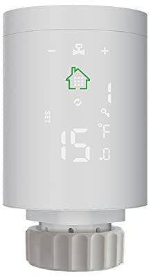RANRAO Smartes Heizkörperthermostat, Benötigt Zigbee 3.0 Hub, Heizkörperventil mit Sprachsteuerung, Geofencing-Unterstützung, Kompatibel mit für HomeKit, Alexa, Google Assistant und IFTTT