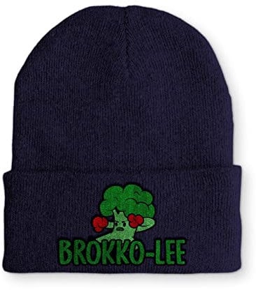 Brokko-Lee Brokkoli Statement Beanie Mütze mit Spruch, Farbe: Navy