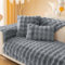 TOPCHANCES Plüschsofa Kissenbezug - 1PC solide weiche Wurfkissenbezug für Couch & Sofa Heimdekoration (Dunkelgrau, 45x45 cm)