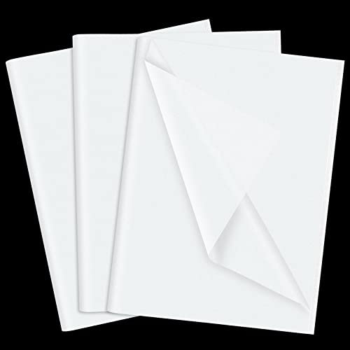 NEBURORA Seidenpapier weiß für Geschenktüten 60 Blatt weißes Seidenpapier Großpackung 50 x 35 cm weißes Verpackungspapier für Geschenkpapier Füller Blumen Kunsthandwerk Geburtstag Hochzeitsdeko (weiß)