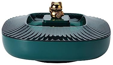 Ciotola per snack con 4 scomparti, contenitore rotante con coperchio, piatto per snack e caramelle, in plastica, per frutta secca