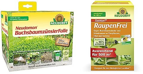 Neudorff Neudomon BuchsbaumzünslerFalle & - Xentari RaupenFrei. Bekämpft biologisch Buchsbaumzünsler und andere Schadraupen. Wirksames Spritzmittel zum Schutz vor Raupen an Buchsbaum