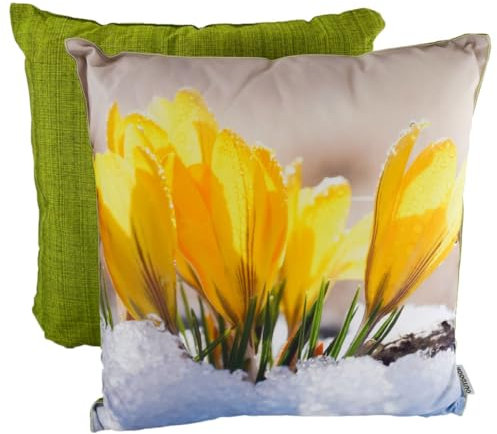 Marabella Outdoor Kissen Herbst 45x45x12cm wetterbeständig mit herbstlichen Motiven, Herbstmotiv:Krokusse