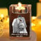 Portavelas de Cristal con Foto 3D Personalizado, candelabro de Cristal Grabado Personalizado con tu Propio Texto de Imagen, Navidad, cumpleaños para papá, mamá, él y Ella (Transparente)