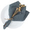 Linen Leinen Stoffservietten Set von 6,40x40cm,Waschbar Weich Langlebige Tischservietten, 80% Leinen 20% Baumwollstoff Servietten für Partys Weihnachten Thanksgiving Hochzeite Blau