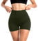 Sanpetix Sports Shorts Damen, High Waist Blickdicht Leggings Shorts für Damen Armeegrün 1 Pack SM