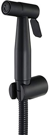 Bidet-Wasserhahn, Messing-Handbrause, Bidet, Douche, Spray, Toilette, Shattaf-Sprayer, Chrom (Color : Noir)