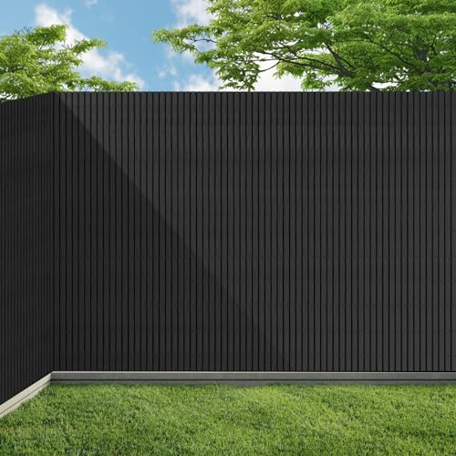 arvioo Sichtschutz, PVC Sichtschutzmatte mit Kabelbinder, Schützen vor Insekten, Kürzbar, UV- & Witterungsbeständig, 15 mm x 0,45 mm, Keine jährliche Wartung, Garten sichtschutz (Anthrazit, 120x300cm)