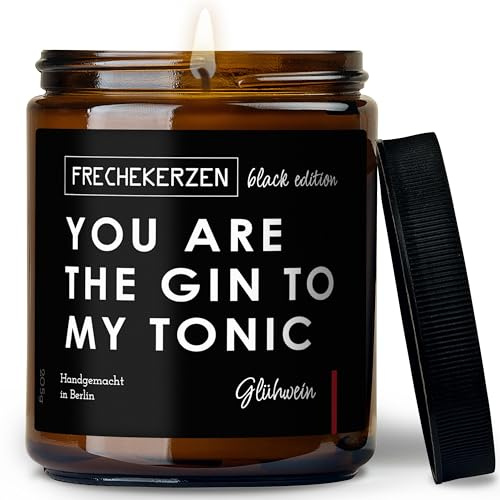 Lustige Duftkerze mit Spruch für Partner | Handgemacht aus Sojawachs | In Geschenkbox | Valentinstag Geburtstagsgeschenk | Ehe Mann, Freund, Frau, Freundin, Verlobte, Jahrestag |Glühwein