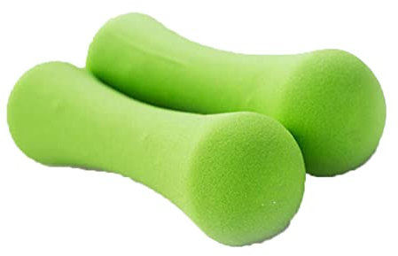 CHDWEY Hanteln 2pcs Hand Weights Neoprene Dumbbell 750g Women Non Slip Grip Small Iron Bumbbells for Strength Training Exercise 3.3lbs(0.75kg Green)