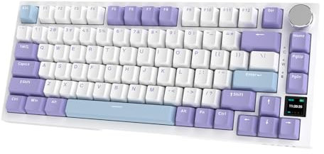 AJAZZ AK820 Pro Gasket Mechanical Keyboard Hot-Swappable BT/2.4G/Cable|4000mAh|TFT Screen|South-Facing RGB|Volume Control Foam for Win/Mac/PC