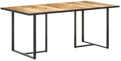 ShGaxin Esstisch, Esszimmertisch, Baumkantentisch, Dining Tables, Esszimmermöbel, Küchentisch, 180 cm Raues Mangoholz