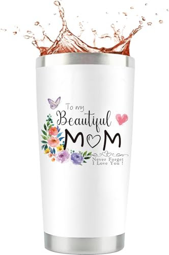 Mum Birthday Gifts - Birthday Gifts Presents from Daughter, Son, Gift for Mum on Her Birthdays, Idea Special Mummy for Women on Mothers Day 20oz Tumbler with Straw and Lid Thermos Travel Mug