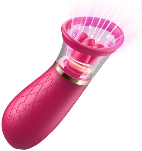 FIDECH Sucking Vibrator Sex Toys for Women Clitoral Clit Sucker Adult Toys | 5 Vibration 4 Suction Modes 360°Rotation Tongue Licking, Clitorise Nipple Stimulator Adult Sex Toyscouples for Couples Solo