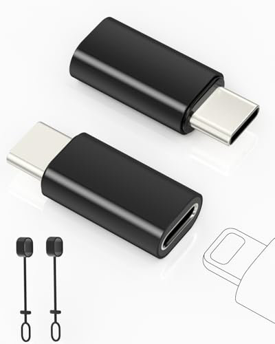 2 Pack Adaptateur Lightning vers USB C pour iPhone 15/16 Pro/16 Plus/Pro Max, Samsung S24, Supportant La Charge et Le Transfert de Données, Câble de Charge de Type C, Pas pour Audio/OTG/Headphone