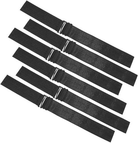 6 Pcs Elastic Bands for Wig, Adjustable Elastic Band for Wigs, Black Adjustable Elastics Wig Straps for Making Wigs Cap Accessories (1x12inch)