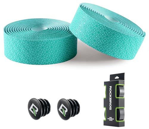 ROCKBROS Lenkerband Rennrad, 2 Rollen Rennrad Lenkerband, Super Lang 220cm und Dicke 2,5mm, Griffband Selbstklebend für MTB Gravel und Urban Cycling, Blau