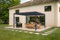 Cazeboo Pergola bioclimatique Aluminium 4x3m Piana, Gris, Pergola autoportante 3x4m, Lames orientables, L.388xP.298xH.218cm