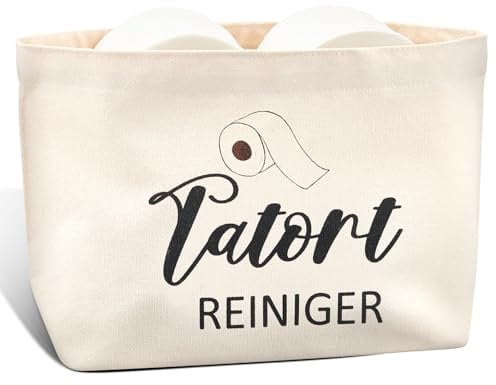 Xuniea Witzige Toilettenpapier Aufbewahrung Klopapier Aufbewahrung Toilettenpapier Aufbewahrungsbeutel Toilettenpapierhalter Korb Lustig Badezimmer Toilette Klo Deko(Tatort Reiniger)