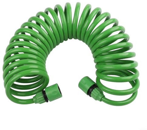 Zoegneer Tubo da giardino retrattile da giardino, a spirale, espandibile, con ugello spray, per piante, prato, lavaggio auto, interni ed esterni (7,5 m)