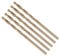 CoCud Drill Bit, #32 Cutting Diameter (2.946mm), 4341 HSS Gold Finish 135° Cutting Angle Number Jobber Bits - (Applications: for Drilling Soft Metal), 5-Pieces