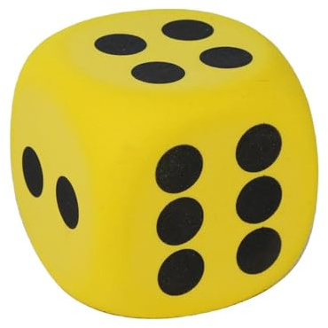 Generisch Große Schaumstoffwürfel farbige 8 cm große Würfel zum Bauen für Mathematikunterricht Zeitvertreib 6 Angstwürfel Stressabbau Drücken (Yellow One Size)